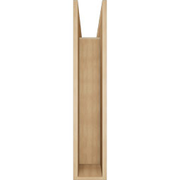 Ekena Millwork - BKTUR0756X34X40WTL05RCPR - Timberthane Faux Wood Westlake Style Bracket w/ Offset Brace, Block Ends, 7 1/2"W x 34"D x 40"H, Primed Tan