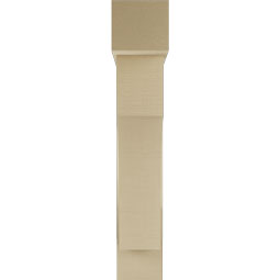 Ekena Millwork - BKTUR0756X34X42WTL05RCPR - Timberthane Faux Wood Westlake Style Bracket w/ Offset Brace, Block Ends, 7 1/2"W x 34"D x 42"H, Primed Tan