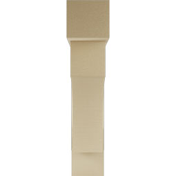 Ekena Millwork - BKTUR0756X36X36WTL05RCPR - Timberthane Faux Wood Westlake Style Bracket w/ Offset Brace, Block Ends, 7 1/2"W x 36"D x 36"H, Primed Tan