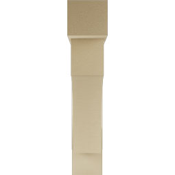 Ekena Millwork - BKTUR0756X38X38WTL05RCPR - Timberthane Faux Wood Westlake Style Bracket w/ Offset Brace, Block Ends, 7 1/2"W x 38"D x 38"H, Primed Tan