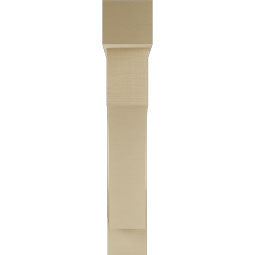 Ekena Millwork - BKTUR0756X38X44WTL05RCPR - Timberthane Faux Wood Westlake Style Bracket w/ Offset Brace, Block Ends, 7 1/2"W x 38"D x 44"H, Primed Tan