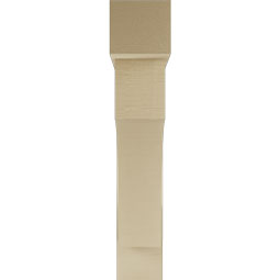 Ekena Millwork - BKTUR0756X40X40WTL05RCPR - Timberthane Faux Wood Westlake Style Bracket w/ Offset Brace, Block Ends, 7 1/2"W x 40"D x 40"H, Primed Tan
