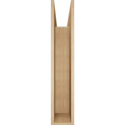 Ekena Millwork - BKTUR0756X40X40WTL05RCPR - Timberthane Faux Wood Westlake Style Bracket w/ Offset Brace, Block Ends, 7 1/2"W x 40"D x 40"H, Primed Tan