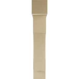 Ekena Millwork - BKTUR0756X40X44WTL05RCPR - Timberthane Faux Wood Westlake Style Bracket w/ Offset Brace, Block Ends, 7 1/2"W x 40"D x 44"H, Primed Tan
