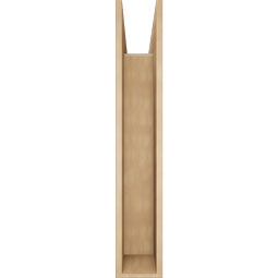 Ekena Millwork - BKTUR0756X40X44WTL05RCPR - Timberthane Faux Wood Westlake Style Bracket w/ Offset Brace, Block Ends, 7 1/2"W x 40"D x 44"H, Primed Tan