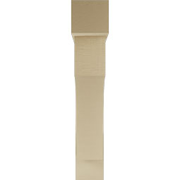 Ekena Millwork - BKTUR0756X42X42WTL05RCPR - Timberthane Faux Wood Westlake Style Bracket w/ Offset Brace, Block Ends, 7 1/2"W x 42"D x 42"H, Primed Tan
