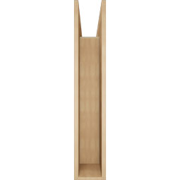 Ekena Millwork - BKTUR0756X42X42WTL05RCPR - Timberthane Faux Wood Westlake Style Bracket w/ Offset Brace, Block Ends, 7 1/2"W x 42"D x 42"H, Primed Tan