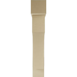 Ekena Millwork - BKTUR0756X44X44WTL05RCPR - Timberthane Faux Wood Westlake Style Bracket w/ Offset Brace, Block Ends, 7 1/2"W x 44"D x 44"H, Primed Tan