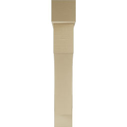 Ekena Millwork - BKTUR0756X46X46WTL05RCPR - Timberthane Faux Wood Westlake Style Bracket w/ Offset Brace, Block Ends, 7 1/2"W x 46"D x 46"H, Primed Tan