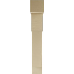 Ekena Millwork - BKTUR0756X48X48WTL05RCPR - Timberthane Faux Wood Westlake Style Bracket w/ Offset Brace, Block Ends, 7 1/2"W x 48"D x 48"H, Primed Tan