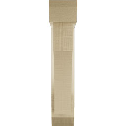 Ekena Millwork - BKTUR0352X14X18WTL06RCPR - Timberthane Faux Wood Westlake Style Bracket w/ Offset Brace, Slat Ends, 3 1/2"W x 14"D x 18"H, Primed Tan