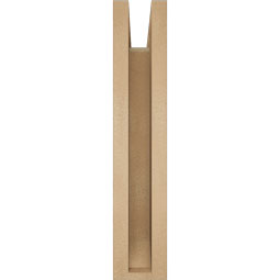 Ekena Millwork - BKTUR0352X14X18WTL06RCPR - Timberthane Faux Wood Westlake Style Bracket w/ Offset Brace, Slat Ends, 3 1/2"W x 14"D x 18"H, Primed Tan