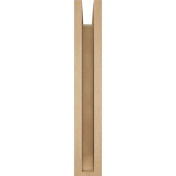 Ekena Millwork - BKTUR0352X14X22WTL06RCPR - Timberthane Faux Wood Westlake Style Bracket w/ Offset Brace, Slat Ends, 3 1/2"W x 14"D x 22"H, Primed Tan