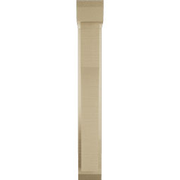 Ekena Millwork - BKTUR0352X14X26WTL06RCPR - Timberthane Faux Wood Westlake Style Bracket w/ Offset Brace, Slat Ends, 3 1/2"W x 14"D x 26"H, Primed Tan