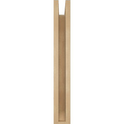 Ekena Millwork - BKTUR0352X14X26WTL06RCPR - Timberthane Faux Wood Westlake Style Bracket w/ Offset Brace, Slat Ends, 3 1/2"W x 14"D x 26"H, Primed Tan