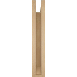 Ekena Millwork - BKTUR0352X16X20WTL06RCPR - Timberthane Faux Wood Westlake Style Bracket w/ Offset Brace, Slat Ends, 3 1/2"W x 16"D x 20"H, Primed Tan
