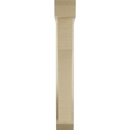 Ekena Millwork - BKTUR0352X16X24WTL06RCPR - Timberthane Faux Wood Westlake Style Bracket w/ Offset Brace, Slat Ends, 3 1/2"W x 16"D x 24"H, Primed Tan