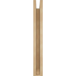 Ekena Millwork - BKTUR0352X16X28WTL06RCPR - Timberthane Faux Wood Westlake Style Bracket w/ Offset Brace, Slat Ends, 3 1/2"W x 16"D x 28"H, Primed Tan