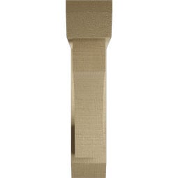 Ekena Millwork - BKTUROWTL22 - Timberthane Rough Cedar Faux Wood Westlake Slat Bracket w/ Offset Brace