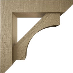 Ekena Millwork - BKTUROWTL22 - Timberthane Rough Cedar Faux Wood Westlake Slat Bracket w/ Offset Brace