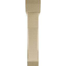 Ekena Millwork - BKTUR0352X18X18WTL06RCPR - Timberthane Faux Wood Westlake Style Bracket w/ Offset Brace, Slat Ends, 3 1/2"W x 18"D x 18"H, Primed Tan