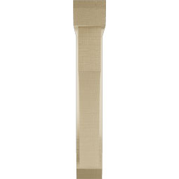 Ekena Millwork - BKTUR0352X18X22WTL06RCPR - Timberthane Faux Wood Westlake Style Bracket w/ Offset Brace, Slat Ends, 3 1/2"W x 18"D x 22"H, Primed Tan