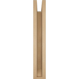 Ekena Millwork - BKTUR0352X18X22WTL06RCPR - Timberthane Faux Wood Westlake Style Bracket w/ Offset Brace, Slat Ends, 3 1/2"W x 18"D x 22"H, Primed Tan