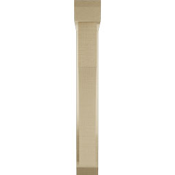 Ekena Millwork - BKTUR0352X18X26WTL06RCPR - Timberthane Faux Wood Westlake Style Bracket w/ Offset Brace, Slat Ends, 3 1/2"W x 18"D x 26"H, Primed Tan