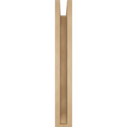 Ekena Millwork - BKTUR0352X18X26WTL06RCPR - Timberthane Faux Wood Westlake Style Bracket w/ Offset Brace, Slat Ends, 3 1/2"W x 18"D x 26"H, Primed Tan