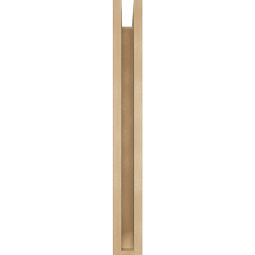 Ekena Millwork - BKTUR0352X18X30WTL06RCPR - Timberthane Faux Wood Westlake Style Bracket w/ Offset Brace, Slat Ends, 3 1/2"W x 18"D x 30"H, Primed Tan