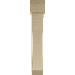 Ekena Millwork - BKTUR0352X20X20WTL06RCPR - Timberthane Faux Wood Westlake Style Bracket w/ Offset Brace, Slat Ends, 3 1/2"W x 20"D x 20"H, Primed Tan