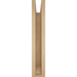 Ekena Millwork - BKTUR0352X20X20WTL06RCPR - Timberthane Faux Wood Westlake Style Bracket w/ Offset Brace, Slat Ends, 3 1/2"W x 20"D x 20"H, Primed Tan