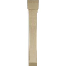 Ekena Millwork - BKTUR0352X20X24WTL06RCPR - Timberthane Faux Wood Westlake Style Bracket w/ Offset Brace, Slat Ends, 3 1/2"W x 20"D x 24"H, Primed Tan