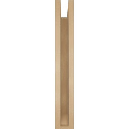 Ekena Millwork - BKTUR0352X20X24WTL06RCPR - Timberthane Faux Wood Westlake Style Bracket w/ Offset Brace, Slat Ends, 3 1/2"W x 20"D x 24"H, Primed Tan
