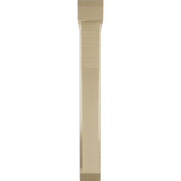 Ekena Millwork - BKTUR0352X20X28WTL06RCPR - Timberthane Faux Wood Westlake Style Bracket w/ Offset Brace, Slat Ends, 3 1/2"W x 20"D x 28"H, Primed Tan