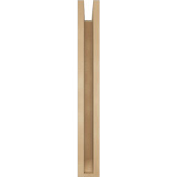 Ekena Millwork - BKTUR0352X20X28WTL06RCPR - Timberthane Faux Wood Westlake Style Bracket w/ Offset Brace, Slat Ends, 3 1/2"W x 20"D x 28"H, Primed Tan