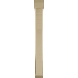 Ekena Millwork - BKTUR0352X20X32WTL06RCPR - Timberthane Faux Wood Westlake Style Bracket w/ Offset Brace, Slat Ends, 3 1/2"W x 20"D x 32"H, Primed Tan