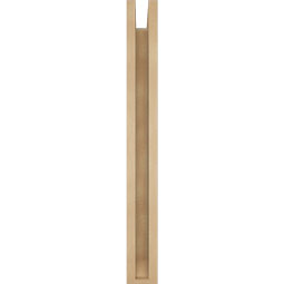 Ekena Millwork - BKTUR0352X20X32WTL06RCPR - Timberthane Faux Wood Westlake Style Bracket w/ Offset Brace, Slat Ends, 3 1/2"W x 20"D x 32"H, Primed Tan