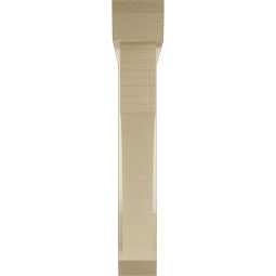 Ekena Millwork - BKTUR0352X22X22WTL06RCPR - Timberthane Faux Wood Westlake Style Bracket w/ Offset Brace, Slat Ends, 3 1/2"W x 22"D x 22"H, Primed Tan