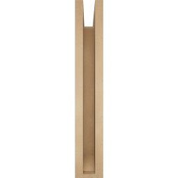 Ekena Millwork - BKTUR0352X22X22WTL06RCPR - Timberthane Faux Wood Westlake Style Bracket w/ Offset Brace, Slat Ends, 3 1/2"W x 22"D x 22"H, Primed Tan