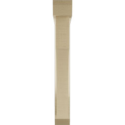 Ekena Millwork - BKTUR0352X22X26WTL06RCPR - Timberthane Faux Wood Westlake Style Bracket w/ Offset Brace, Slat Ends, 3 1/2"W x 22"D x 26"H, Primed Tan