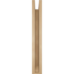 Ekena Millwork - BKTUR0352X22X26WTL06RCPR - Timberthane Faux Wood Westlake Style Bracket w/ Offset Brace, Slat Ends, 3 1/2"W x 22"D x 26"H, Primed Tan