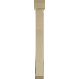 Ekena Millwork - BKTUR0352X22X30WTL06RCPR - Timberthane Faux Wood Westlake Style Bracket w/ Offset Brace, Slat Ends, 3 1/2"W x 22"D x 30"H, Primed Tan