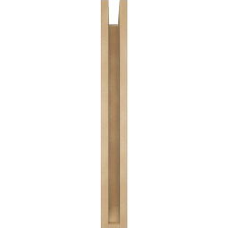 Ekena Millwork - BKTUR0352X22X30WTL06RCPR - Timberthane Faux Wood Westlake Style Bracket w/ Offset Brace, Slat Ends, 3 1/2"W x 22"D x 30"H, Primed Tan