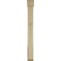 Ekena Millwork - BKTUR0352X22X34WTL06RCPR - Timberthane Faux Wood Westlake Style Bracket w/ Offset Brace, Slat Ends, 3 1/2"W x 22"D x 34"H, Primed Tan