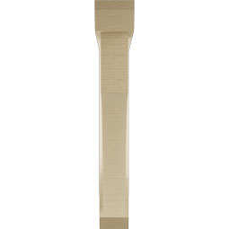 Ekena Millwork - BKTUR0352X24X24WTL06RCPR - Timberthane Faux Wood Westlake Style Bracket w/ Offset Brace, Slat Ends, 3 1/2"W x 24"D x 24"H, Primed Tan
