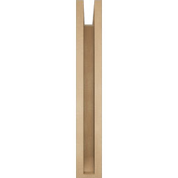 Ekena Millwork - BKTUR0352X24X24WTL06RCPR - Timberthane Faux Wood Westlake Style Bracket w/ Offset Brace, Slat Ends, 3 1/2"W x 24"D x 24"H, Primed Tan