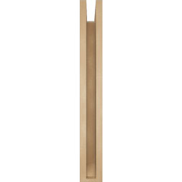 Ekena Millwork - BKTUR0352X24X28WTL06RCPR - Timberthane Faux Wood Westlake Style Bracket w/ Offset Brace, Slat Ends, 3 1/2"W x 24"D x 28"H, Primed Tan