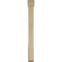 Ekena Millwork - BKTUR0352X24X36WTL06RCPR - Timberthane Faux Wood Westlake Style Bracket w/ Offset Brace, Slat Ends, 3 1/2"W x 24"D x 36"H, Primed Tan