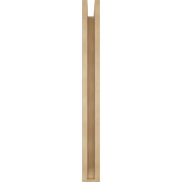 Ekena Millwork - BKTUR0352X24X36WTL06RCPR - Timberthane Faux Wood Westlake Style Bracket w/ Offset Brace, Slat Ends, 3 1/2"W x 24"D x 36"H, Primed Tan